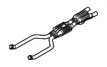 18307889586 - Exhaust: Front Muffler for BMW Image