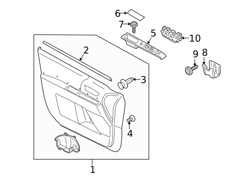 Interior Trim - Front Door for 2006 Mazda 5 #0