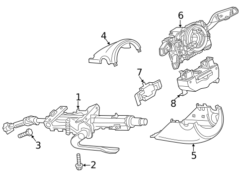 Shroud, Switches & Levers for 2024 Audi A3 Quattro #0