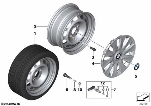 Steel Rim for 2016 BMW 330e #0