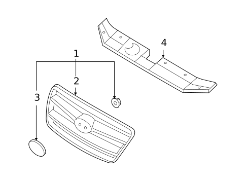 Grille & Components for 2009 Hyundai Santa Fe #0