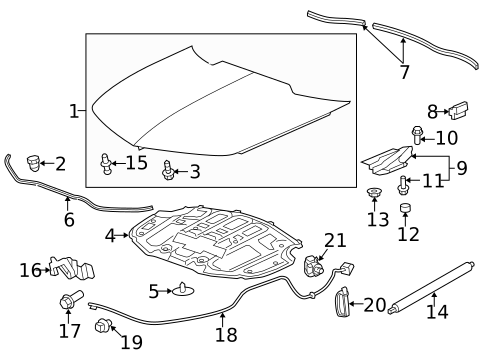 Hood & Components for 2010 Chevrolet Camaro #0