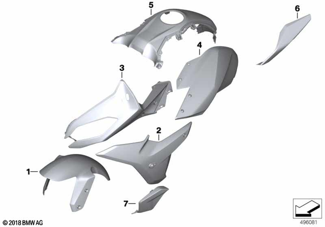 46618392067 - : Front Wheel Fender for BMW-Motorrad Image