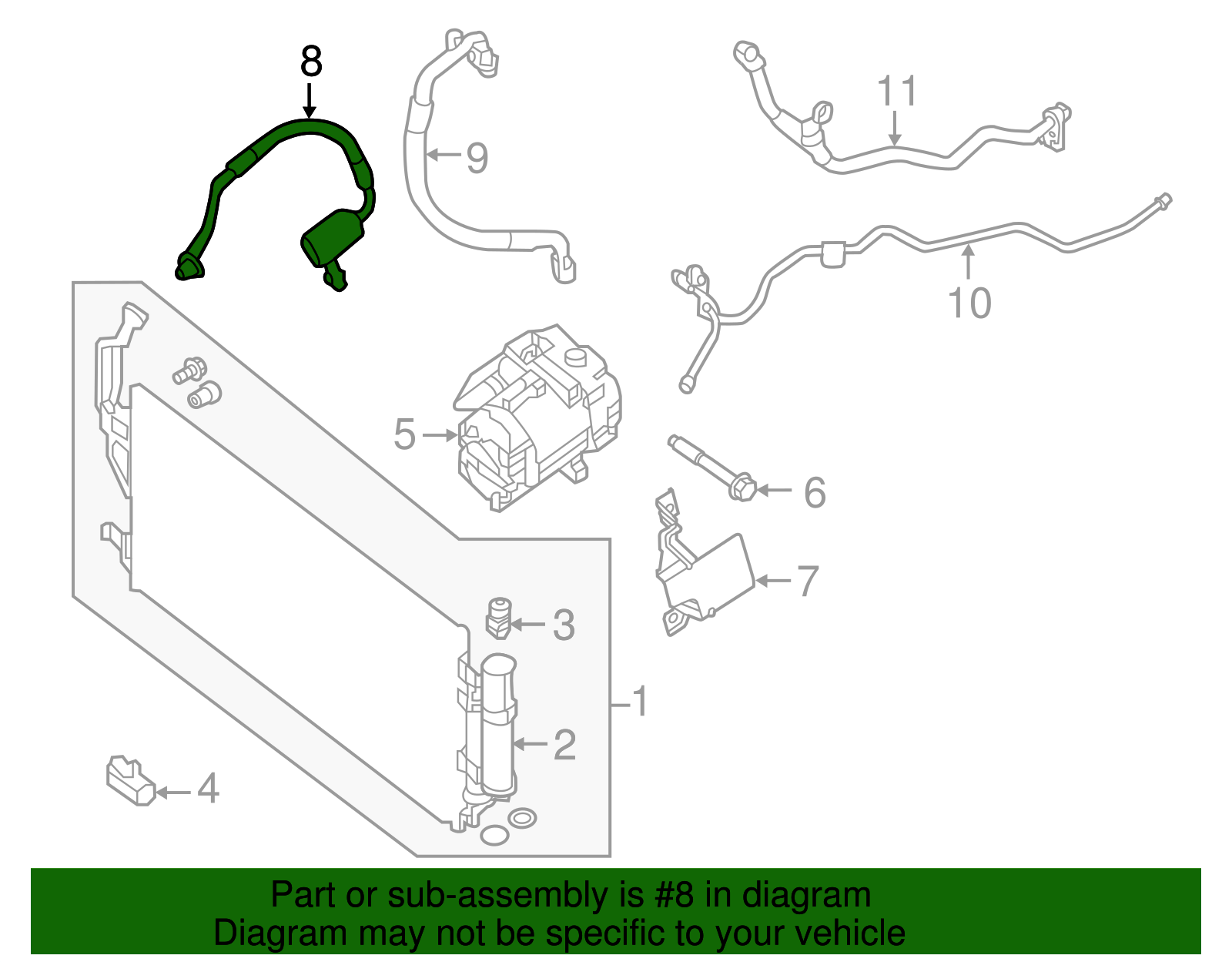 Discharge Hose - Nissan (92490-3NK0A)