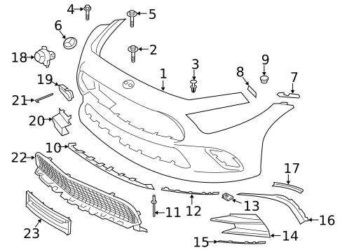 Bumper & Components - Front for 2017 Mercedes-Benz S65 AMG #4