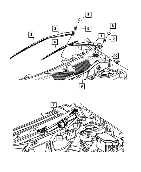 Wiper and Washer System for 2009 Jeep Patriot #0