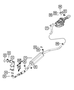 68379437AA - : Catalytic Converter Bracket for Fiat: 500L Image