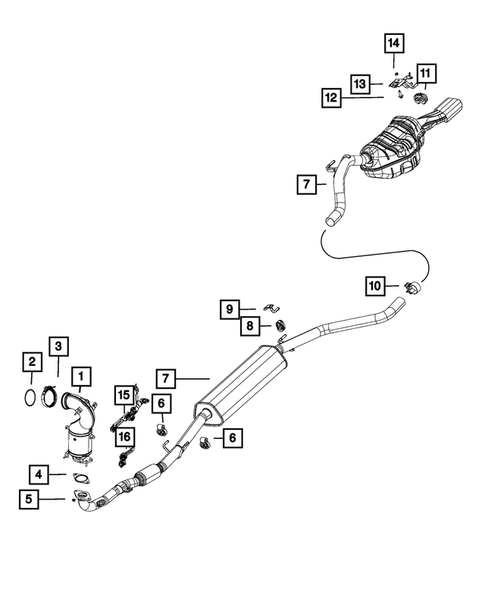 Exhaust System for 2019 Fiat 500L #0