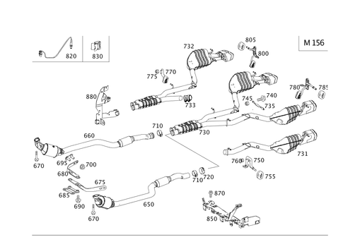 Exhaust System on 8-Cylinder Gasoline Vehicles for 2009 Mercedes-Benz E63 AMG #0