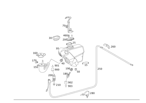 Pane Washer, Headlamp Wiper/Washer for 2010 Mercedes-Benz SLK300 #0