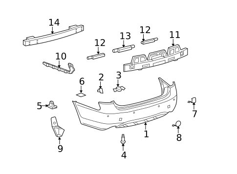 Bumper & Components - Rear for 2006 Lexus GS430 #0
