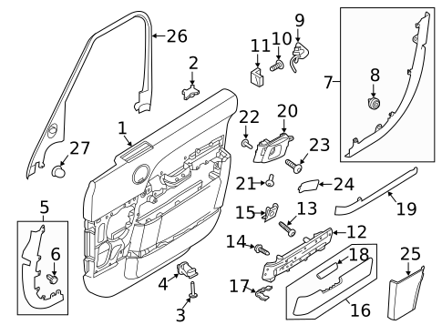 Interior Trim - Front Door for 2014 Land Rover Range Rover #0