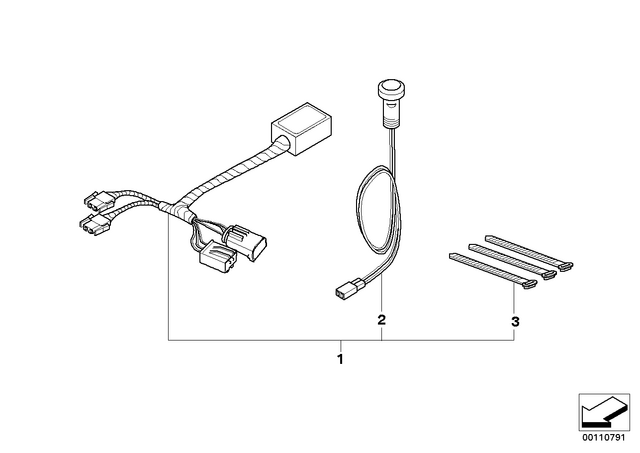 61131367599 - Audio, Navigation, Information Systems: Cable Tie - L=200Mm/B=3.6mm for BMW-Motorrad Image