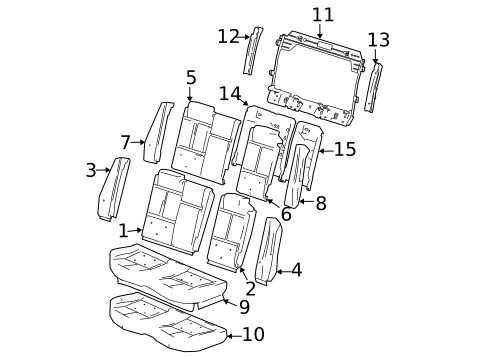 Rear Seat Components for 2005 Pontiac Grand Prix #0