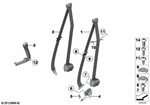 72117241752 - Restraint System and Accessories: Upper Belt, Front Right for BMW: 528i, 528iX, 535d, 535dX, 535i, 535iX, 550i, 550iX, Hybrid 5, M5 Image image