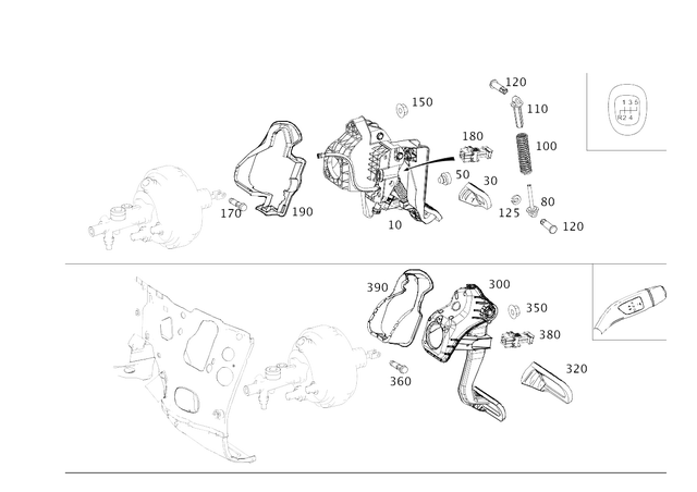 2052904500 - Pedal Assembly: Pedal System for Mercedes-Benz: C350e, C400, C43 AMG, C450 AMG, C63 AMG, C63 AMG S, E300, E350, E400, E43 AMG, E450, E53 AMG, E63 AMG S Image image