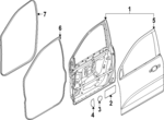 EB3Z4120530D - : Weather-Strip On Body for Ford: Ranger Image