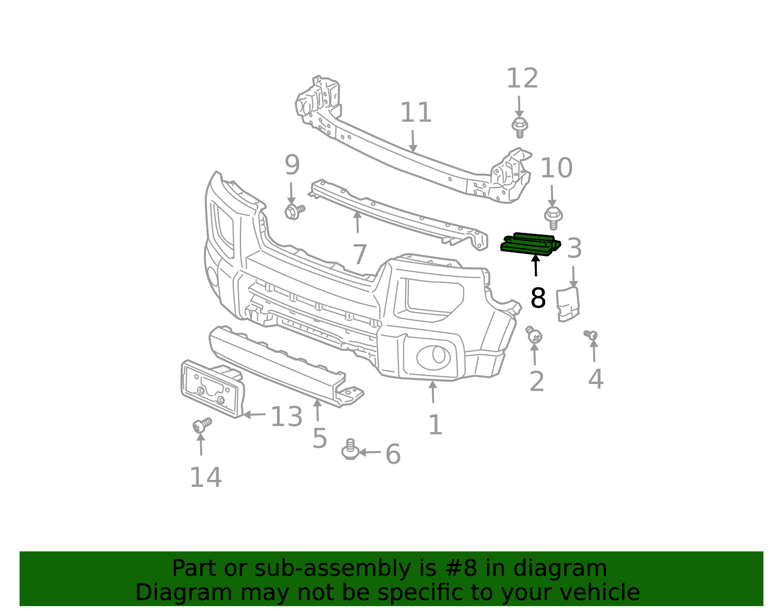 Front Bumper Reinforcement Bar For Honda Element 2009-2011 – Steel, Direct Fit