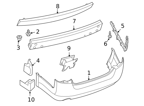 Exterior Trim - Pillars for 2009 Nissan Altima #2