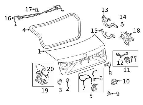 Trunk for 2018 Lexus ES350 #3