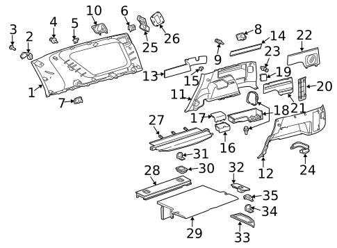 Interior Trim - Quarter Panels for 2007 Toyota 4Runner #1