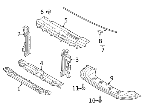 Radiator Support for 2018 Kia Cadenza #0