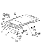1UX09HL1AA - Interior Trim: Headliner for Jeep: Grand Cherokee Image