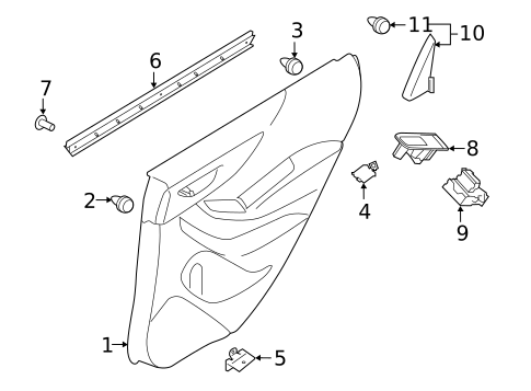 Interior Trim - Rear Door for 2021 Subaru Forester #0