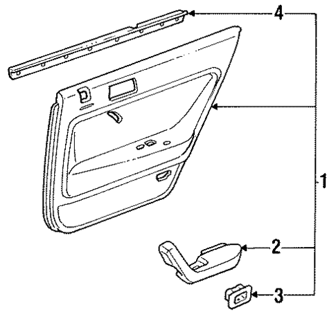 Interior Trim - Rear Door for 1992 Honda Accord #0