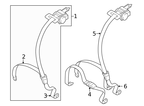 Seat Belt for 2002 Mitsubishi Galant #1