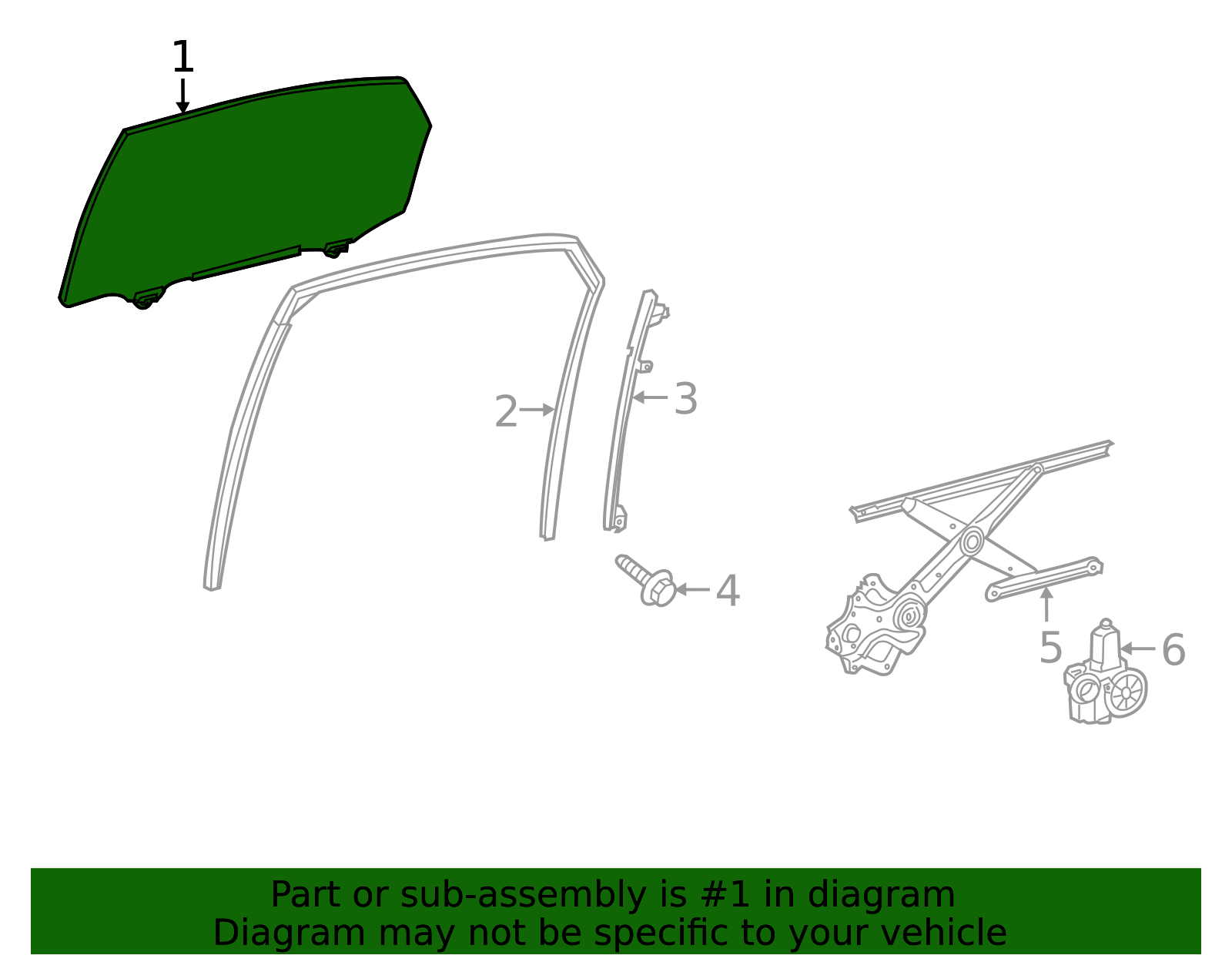 68103-0E080 - Door Glass For 2016-2022 Lexus | Lexus OE Parts