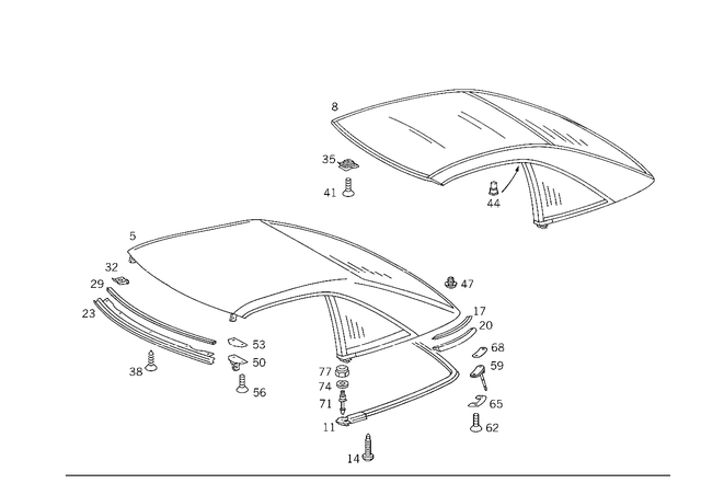 1297900940 - Hardtop: Hardtop for Mercedes-Benz: 300SL, 500SL, 600SL Image image