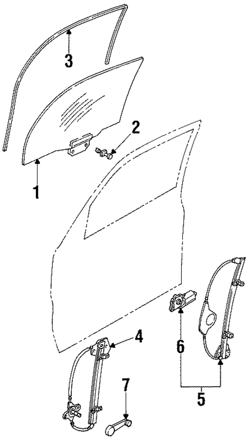 Rear Door for 1999 Mercury Mystique #1