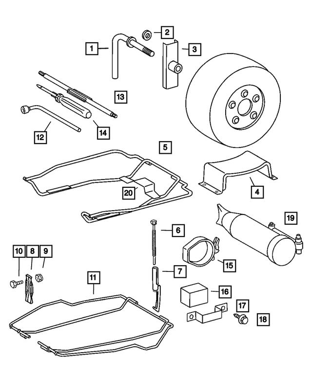5104641AA - Wheels, Covers and Jacks: Flat Washer for Mopar Image