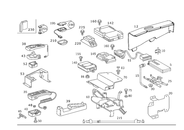 1298201911 - Electrical System: Plate for Mercedes-Benz: 500SL, 600SL, SL320 Image image