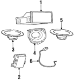 F3AZ18806A - Body: Radio for Ford: Crown Victoria | Mercury: Grand Marquis Image