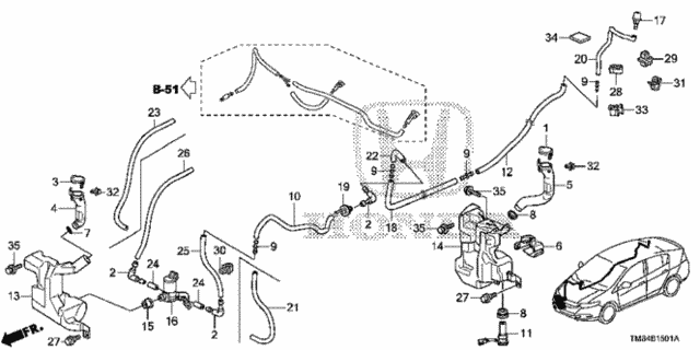 Windshield Washer ('12-) for 2012 Honda Insight #0