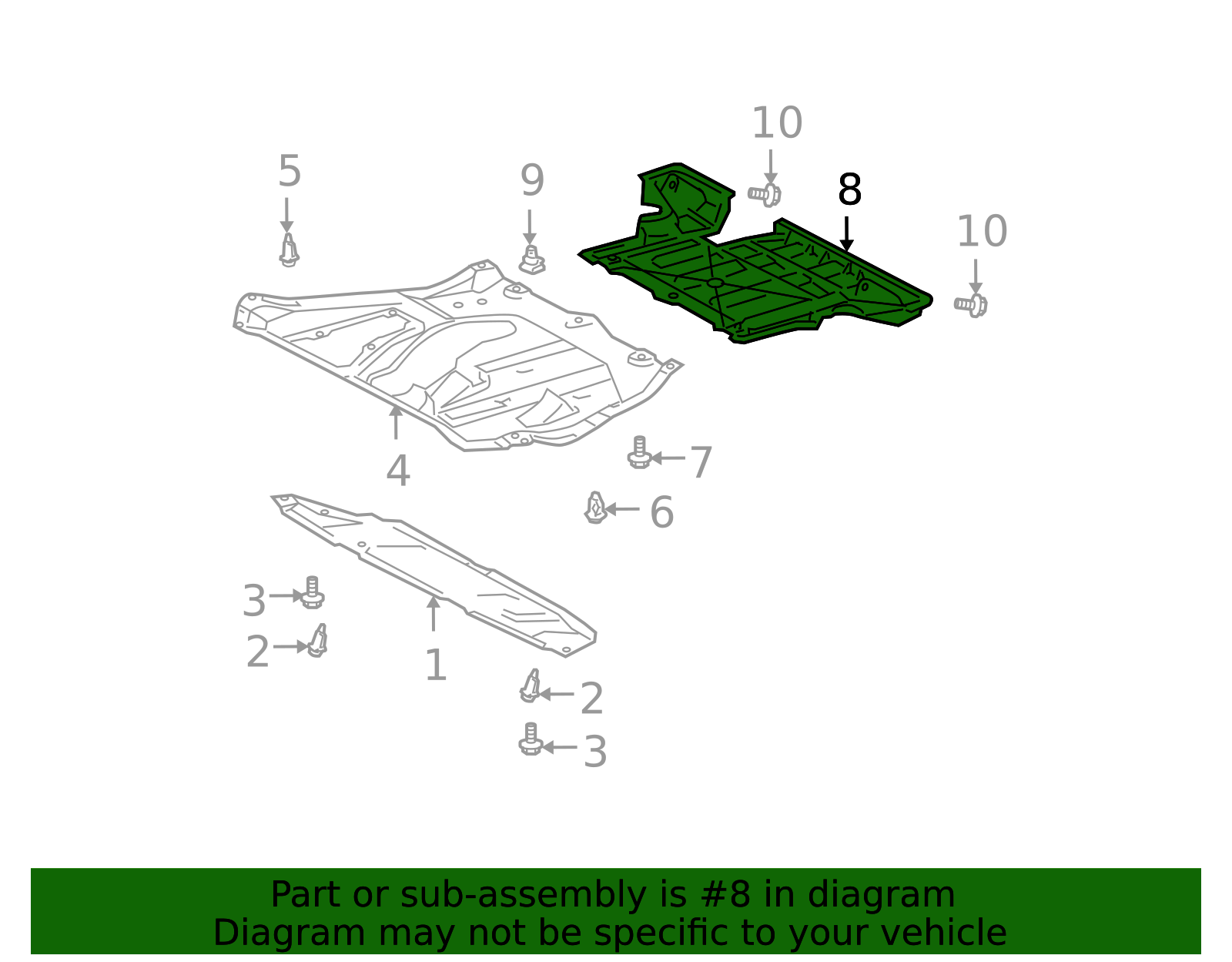 51442-0E010 - High-Quality Radiator Support Splash Shield for 2004-2009 ...