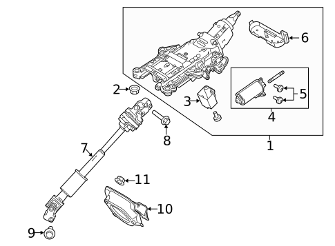 Steering, Gear & Related Components for 2014 Lincoln MKT #1