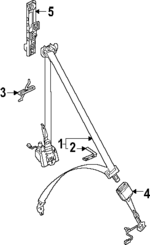 1T3857705CRAA - Electrical: Seat Belt Assembly for Volkswagen Image