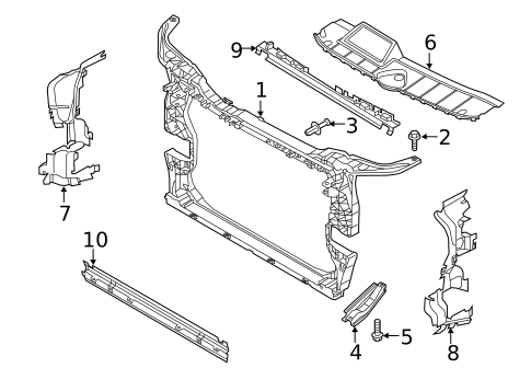 Radiator Support for 2023 Audi Q5 Sportback #0