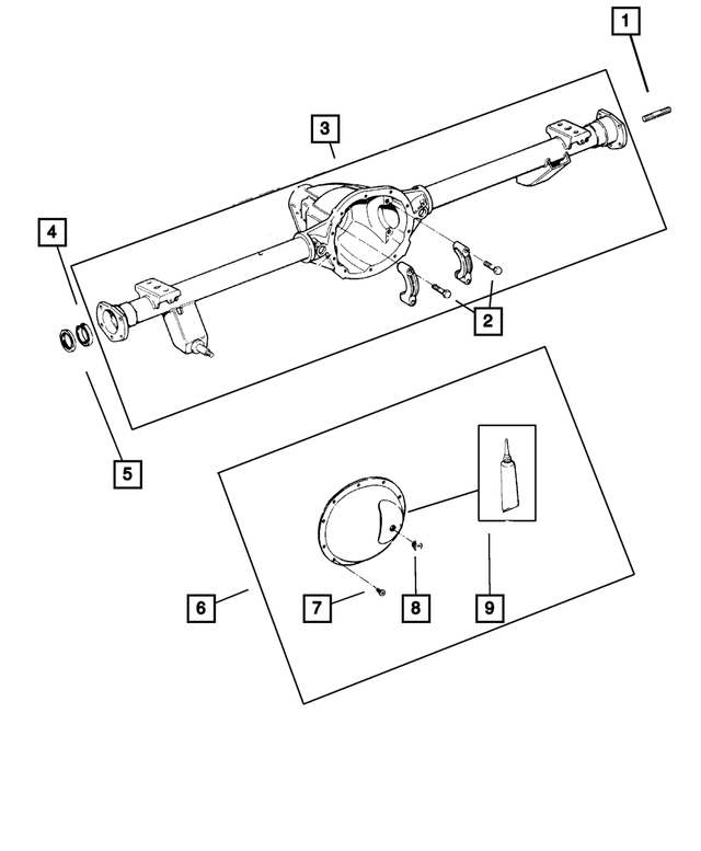 5086638AA - Rear Axle: Axle Housing for Mopar Image