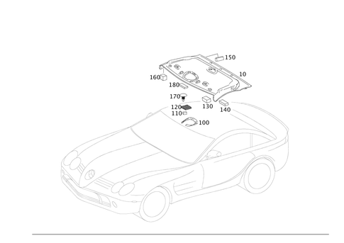 Headliner for 2009 Mercedes-Benz SLR McLaren #0
