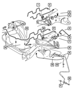 52010369AI - Service Brakes: Brake Tube, Right for Mopar Image