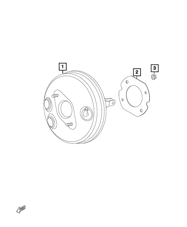 68314034AA - : Power Brake Booster for Mopar Image