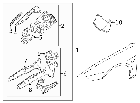 Structural Components & Rails for 2003 Mitsubishi Galant #0