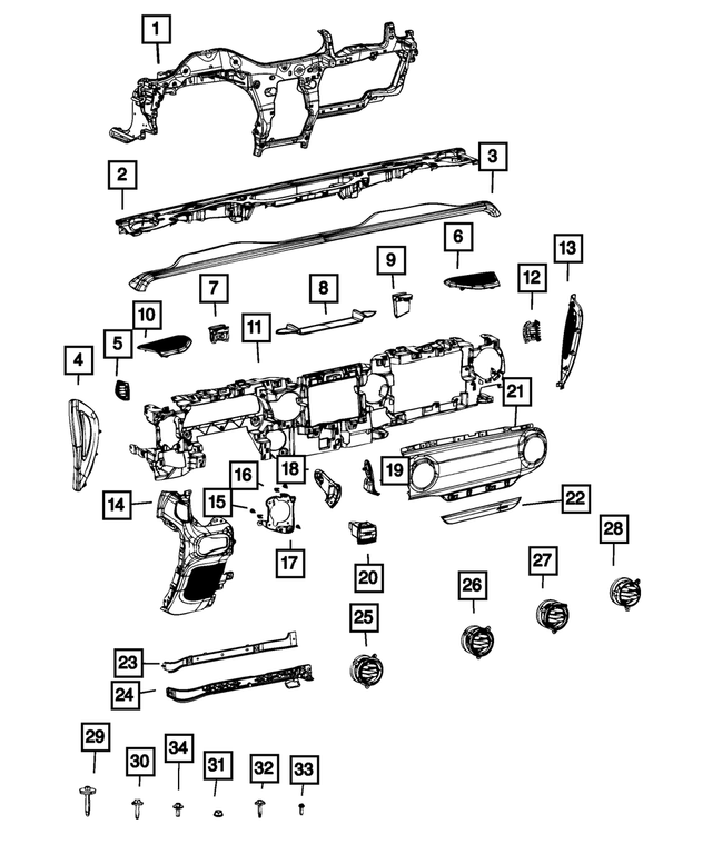 6AC121R3AC - Interior Trim: Instrument Panel Pad for Mopar Image image
