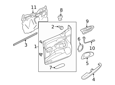 Mirrors for 2005 Saab 9-7x #1