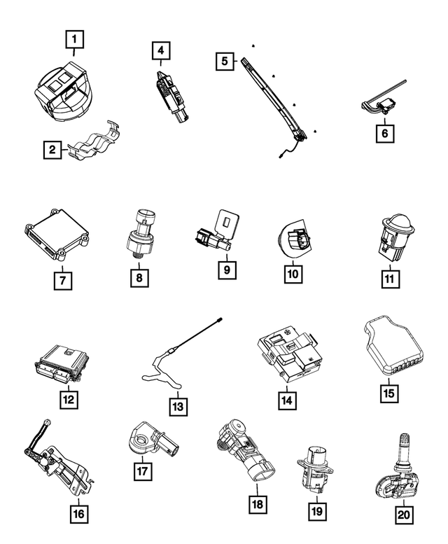 68158564AC - : Headlamp Sensor, Front for Jeep: Cherokee Image