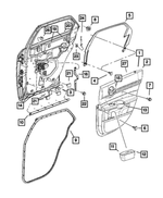 1CB441P1AB - : Rear Door Trim Panel, Right for Mopar Image